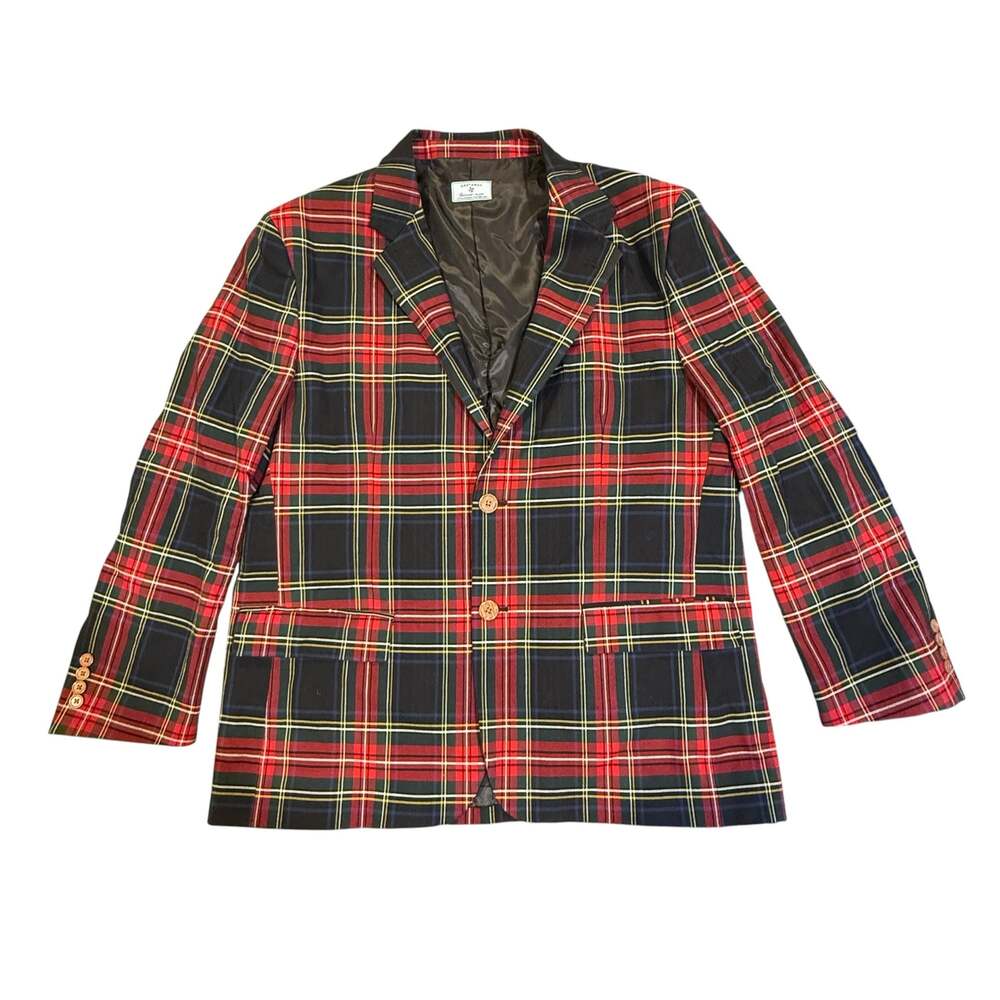 Castaway Nantucket Island Plaid Sport Coat Blazer 48R